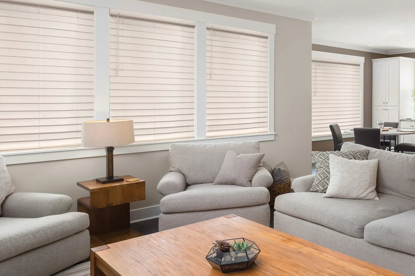 Beautiful wood blinds pristinely installed in Arizona | Southwest Blinds and Shutters