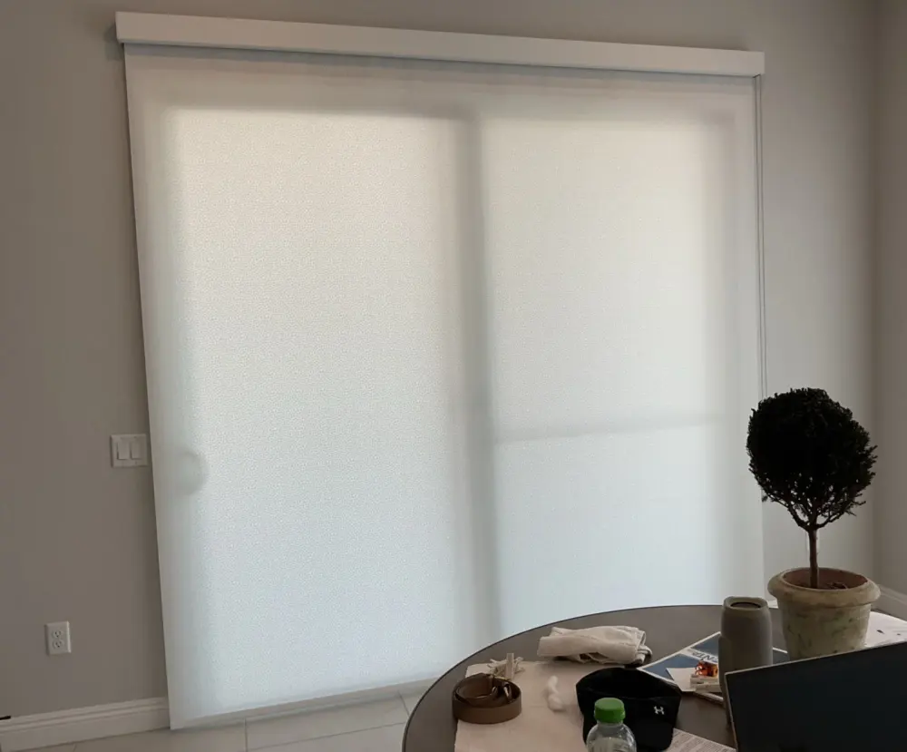 Newly installed shade