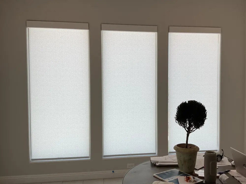Multiple newly installed shades