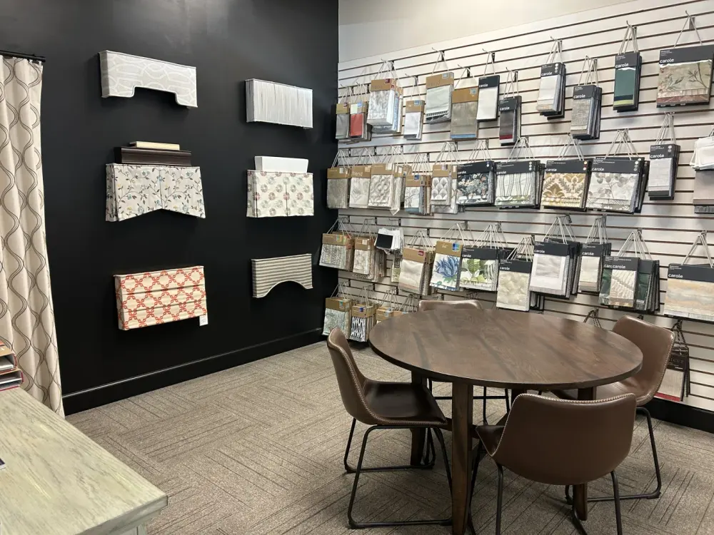 The curtain and drapery room at the Peoria, AZ window treatment showroom