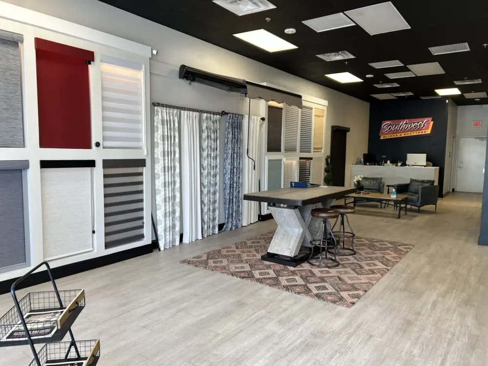 The blinds section at the Peoria showroom