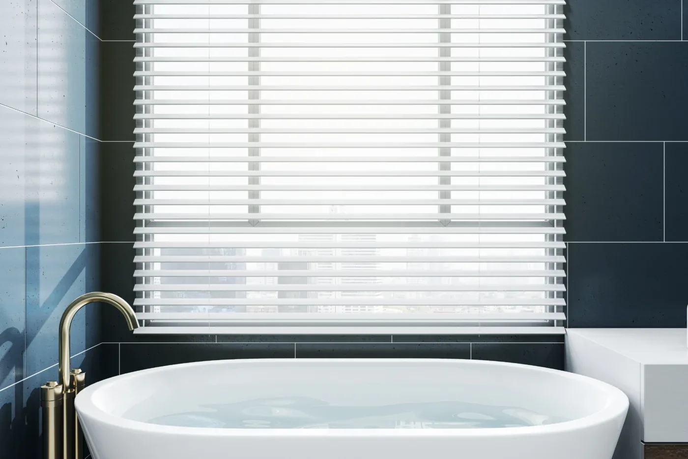 Faux wood blinds for bathrooms in Arizona