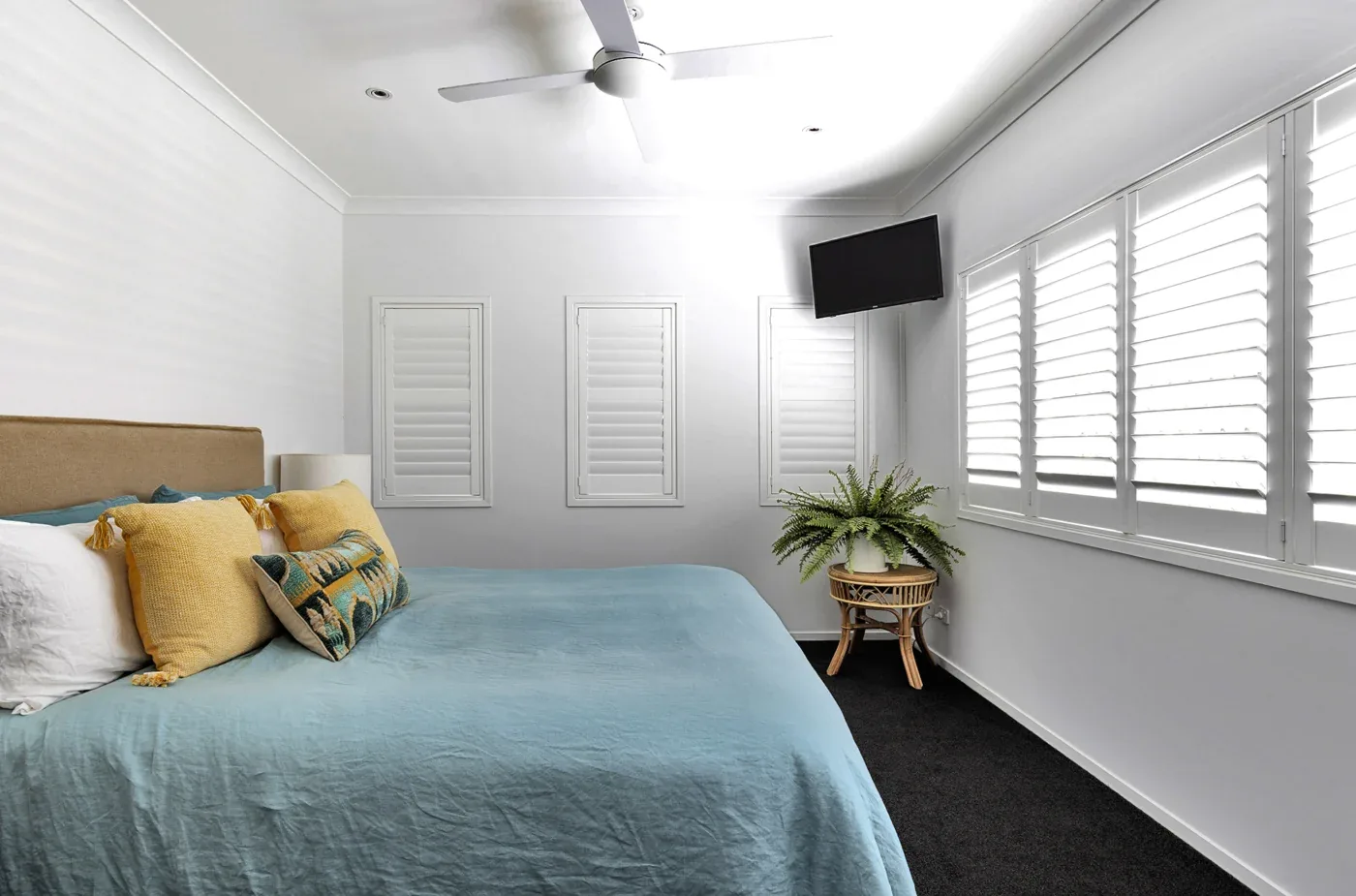 Beautiful white shutters for added home privacy in Arizona