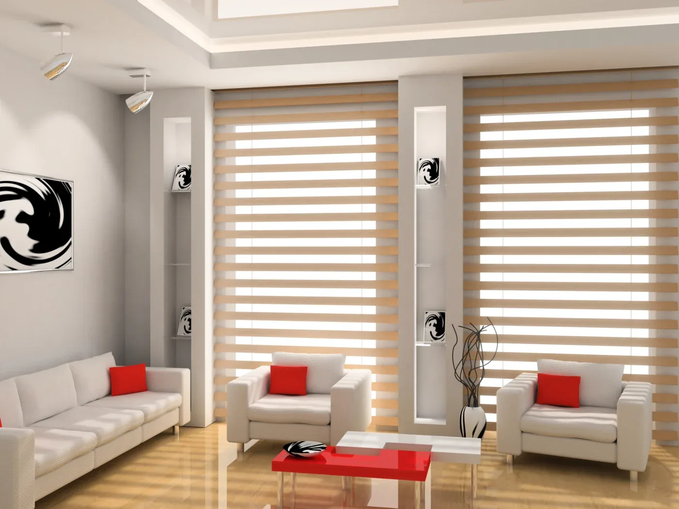Pristinely installed cordless blinds from Norman
