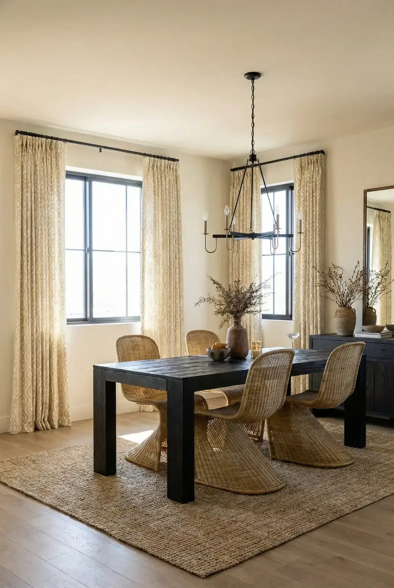 Drapery Twofinger Pinch Pleat Scottsdale Dining Room