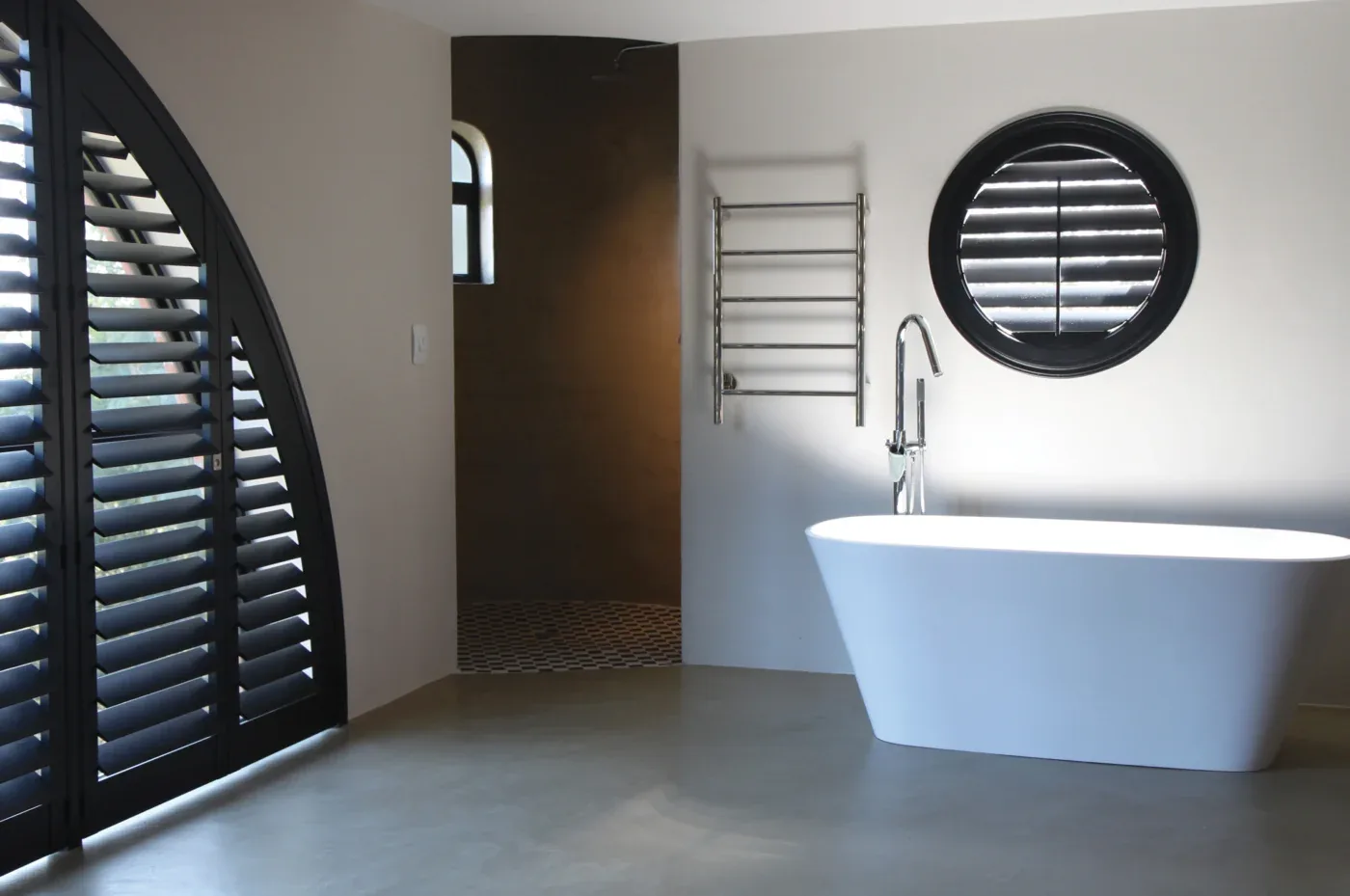 Shutter Circular Window Arched Window Espresso Stain Tilt Rod Flat Frame Las Vegas Nv