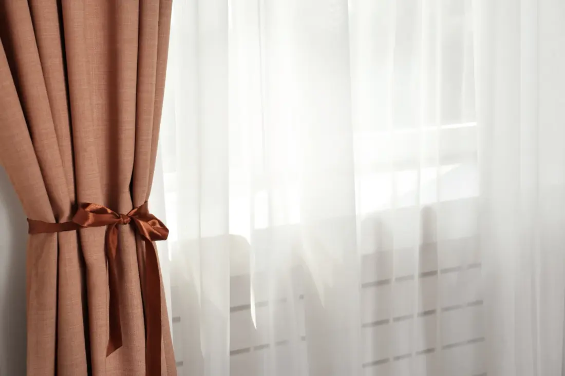 Window With Beautiful Drapery Indoors