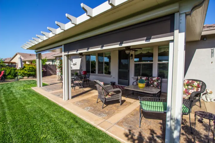 Charming patio shades add elegance and protection from the sun