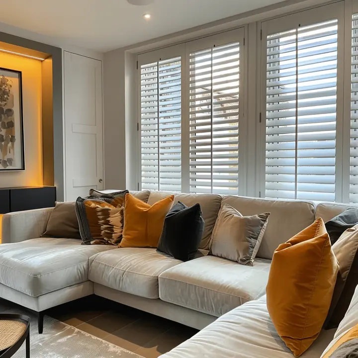 White shutters on a window in a home