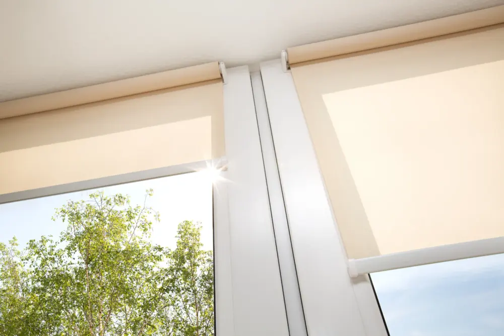 Angled view of window shades in Las Vegas | Southwest Blinds and Shutters