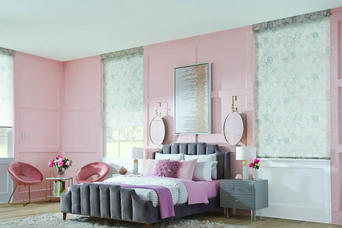 Reliable Gilbert Az Roller Window Shades Southwest Blinds And Shutters Pink Bedroom 1
