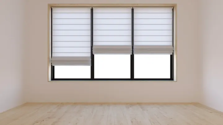 White motorized shades in Chandler room installed by Southwest Blinds & Shutters