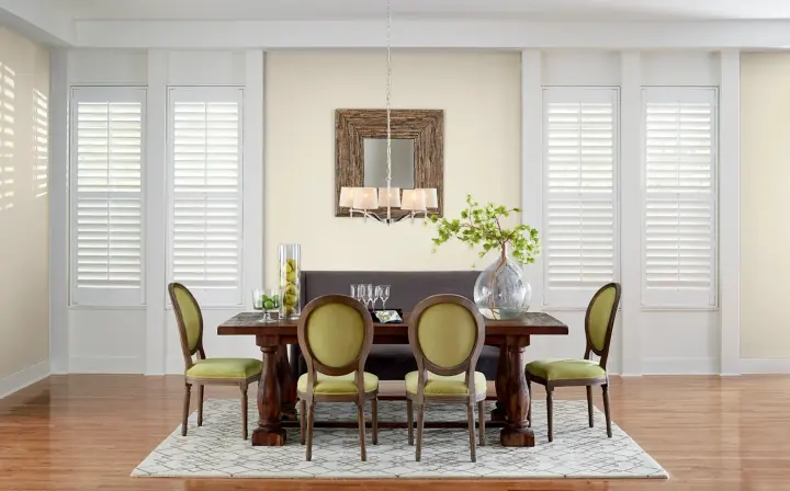 Finest custom shutters above a kitchen sink in Winchester, NV | Southwest Blinds