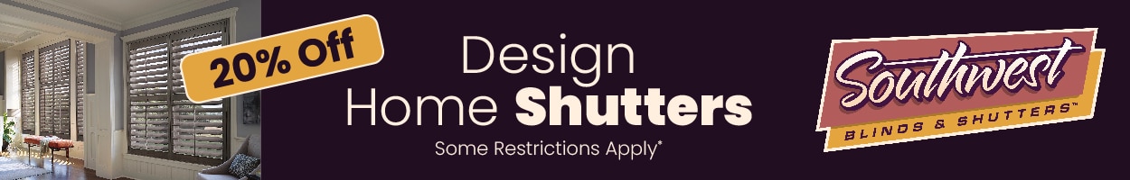 20% Off - Design Home Shutters | Some Restrictions Apply*