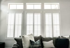 Beautiful White Color Room With White Shutters Installed